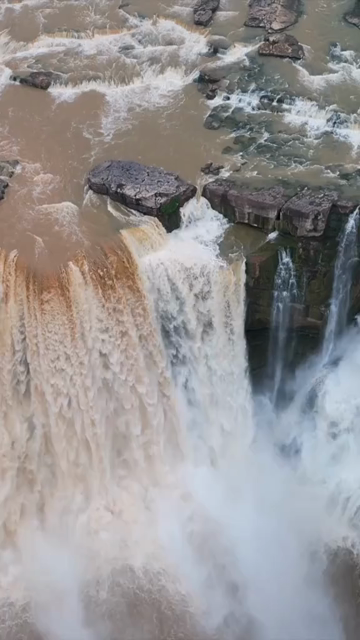 Vertical Aerial View of Purwa Waterfall Rewa Madhya Pradesh India