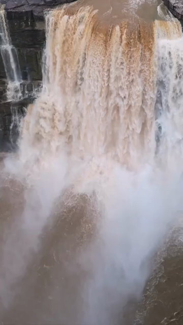Vertical Aerial View of Purwa Waterfall Rewa Madhya Pradesh India