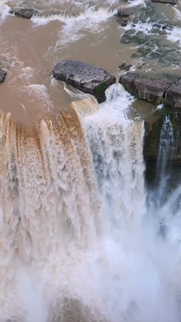 Vertical Aerial View of Purwa Waterfall Rewa Madhya Pradesh India