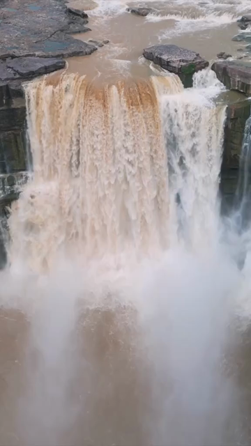 Vertical Aerial View of Purwa Waterfall Rewa Madhya Pradesh India