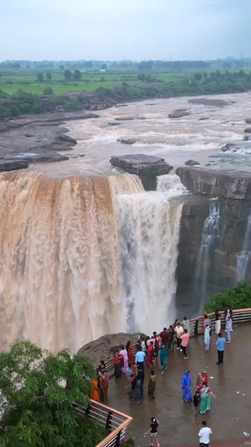Vertical Aerial View of Purwa Waterfall Rewa Madhya Pradesh India