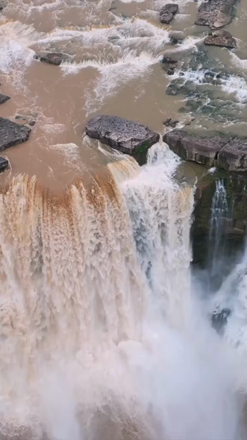 Vertical Aerial View of Purwa Waterfall Rewa Madhya Pradesh India