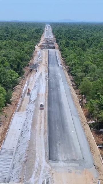 Vertical Aerial View of Raipur–Visakhapatnam Economic Corridor NH-130CD Under Construction in Odisha India