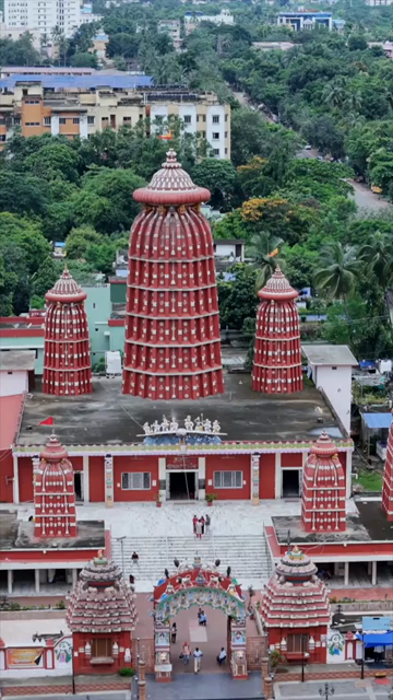 Vertical Aerial View of Ram Mandir, Bhubaneswar, Odisha, India