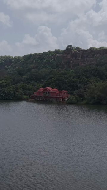 Vertical Aerial View of Ranthambore Fort and Lush Landscape Rajasthan