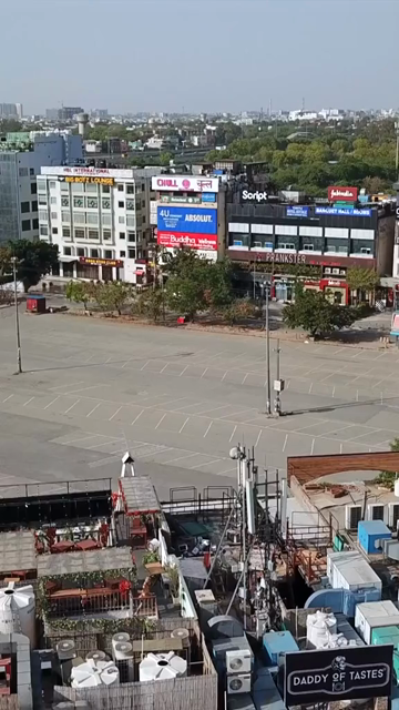 Vertical Aerial View of Residential Area in Gurugram During COVID 19 Lockdown India