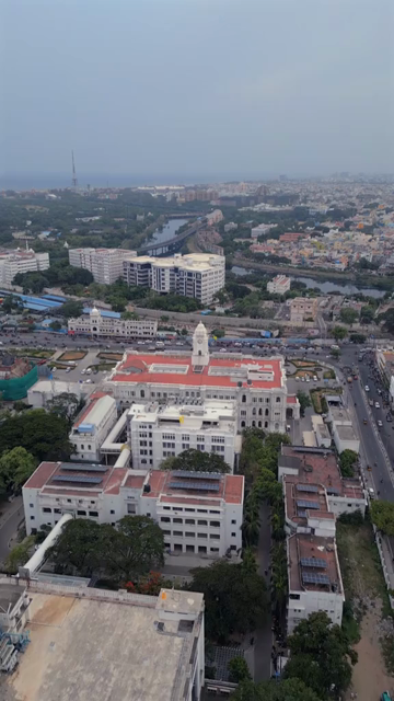 Vertical Aerial View of Ripon Building Chennai India