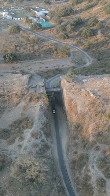 Vertical Aerial View of Rocky Landscape and in Chanderi Madhya Pradesh