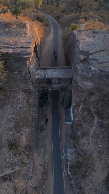 Vertical Aerial View of Rocky Landscape and in Chanderi Madhya Pradesh