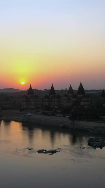 Vertical Aerial View of Royal Chhatris Orchha India