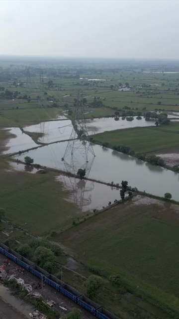 Vertical Aerial View of Rural Landscape in Damoh Madhya Pradesh