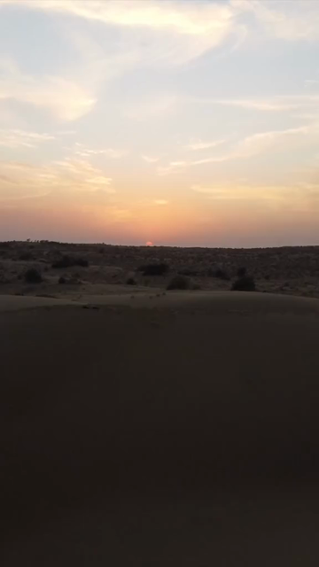 Vertical Aerial View of Sam Sand Dunes and Desert Landscape in Jaisalmer