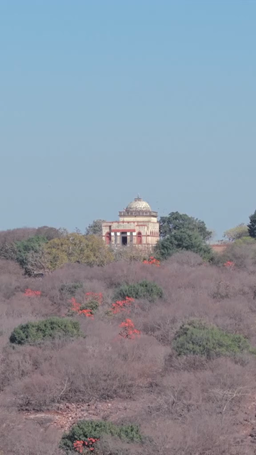 Vertical Aerial View of Sanchi Stupa Madhya Pradesh India