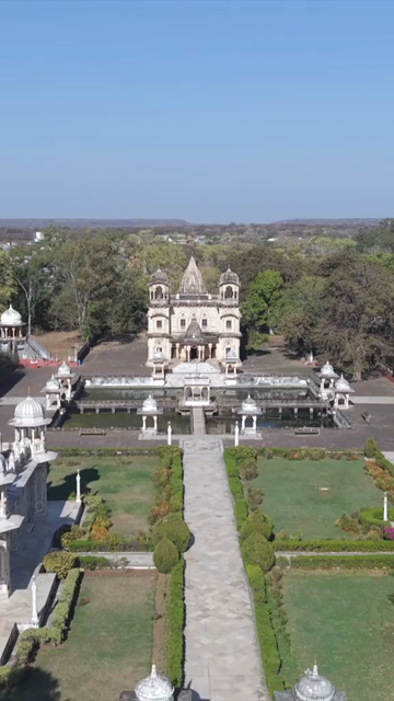 Vertical Aerial View of Scindia Chhatris Shivpuri Madhya Pradesh India