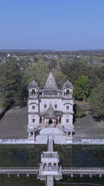 Vertical Aerial View of Scindia Chhatris Shivpuri Madhya Pradesh India