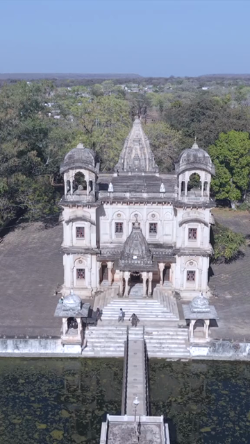 Vertical Aerial View of Scindia Chhatris Shivpuri Madhya Pradesh India