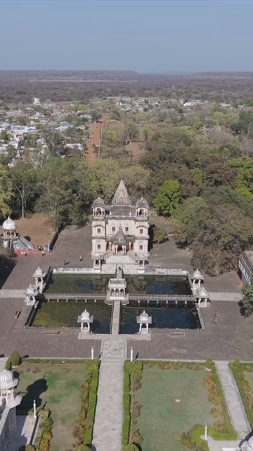 Vertical Aerial View of Scindia Chhatris Shivpuri Madhya Pradesh India