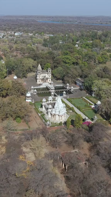 Vertical Aerial View of Scindia Chhatris Shivpuri Madhya Pradesh India