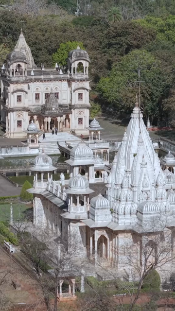 Vertical Aerial View of Scindia Chhatris Shivpuri Madhya Pradesh India