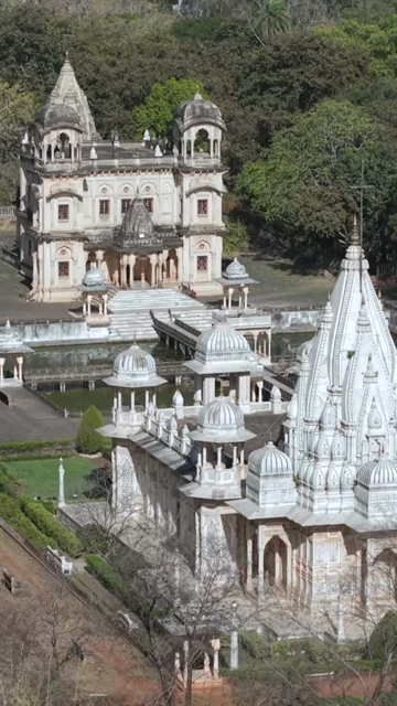 Vertical Aerial View of Scindia Chhatris Shivpuri Madhya Pradesh India