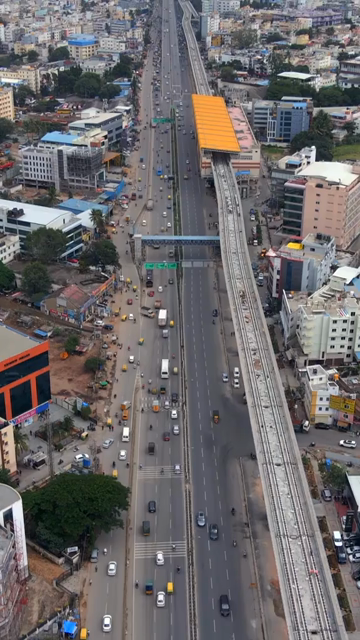 Vertical Aerial View of Silk Board Junction Bangalore Karnataka India