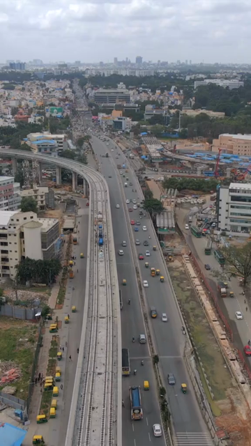 Vertical Aerial View of Silk Board Junction Bangalore Karnataka India