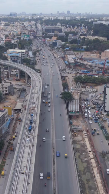 Vertical Aerial View of Silk Board Junction Bangalore Karnataka India