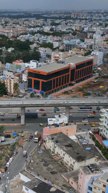 Vertical Aerial View of Silk Board Junction Bangalore Karnataka India