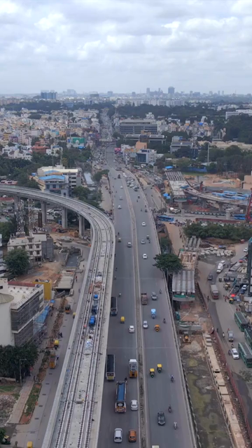 Vertical Aerial View of Silk Board Junction Bangalore Karnataka India