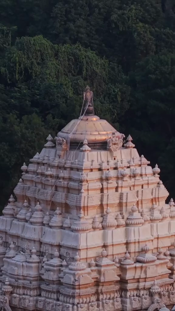 Vertical Aerial View of Simhachalam Temple Visakhapatnam India