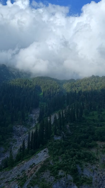 Vertical Aerial View of Solang Valley Manali Himachal Pradesh
