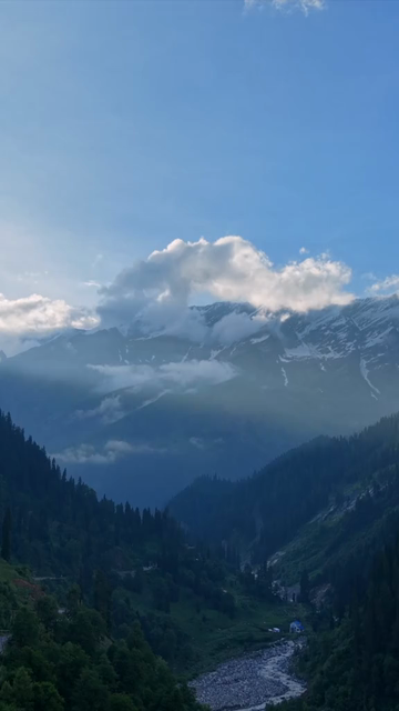 Vertical Aerial View of Solang Valley Manali Himachal Pradesh