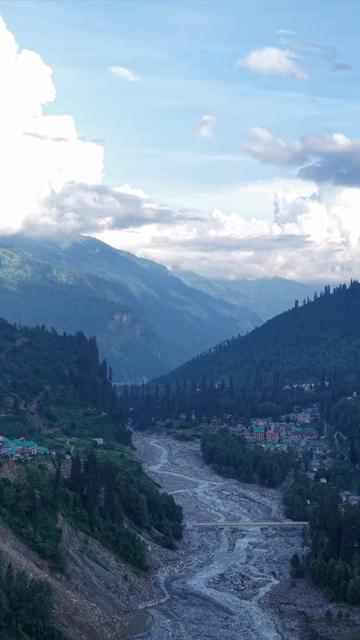 Vertical Aerial View of Solang Valley Manali Himachal Pradesh