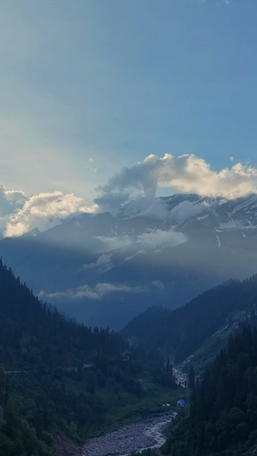 Vertical Aerial View of Solang Valley Manali Himachal Pradesh