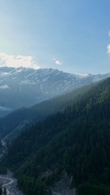 Vertical Aerial View of Solang Valley Manali Himachal Pradesh