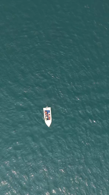 Vertical Aerial View of Speedboat at Vizag Beach India