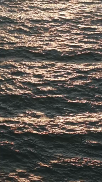 Vertical Aerial View of Sunset Over Arabian Sea Kerala India