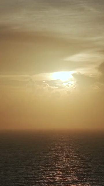 Vertical Aerial View of Sunset Over Arabian Sea Kerala India