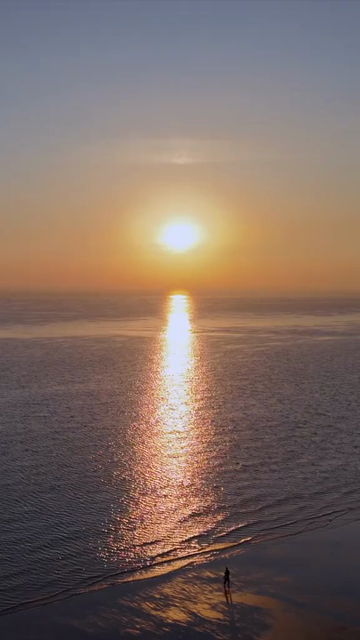 Vertical Aerial View of Sunset Over Rann of Kutch Gujarat India