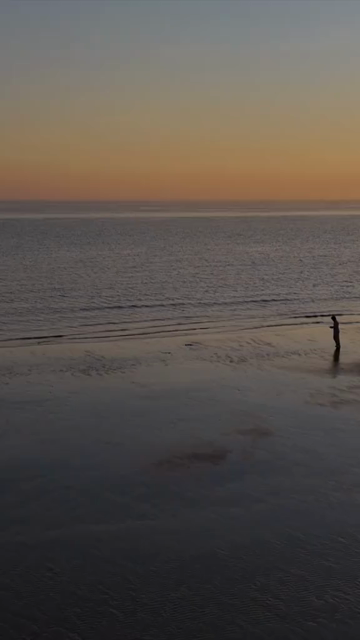 Vertical Aerial View of Sunset Over Rann of Kutch Gujarat India