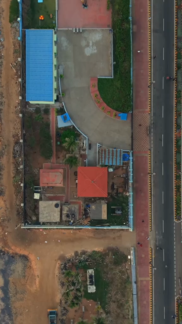 Vertical Aerial View of TU-142 Aircraft Museum RK Beach Visakhapatnam India