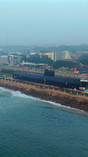 Vertical Aerial View of TU-142 Aircraft Museum RK Beach Visakhapatnam India