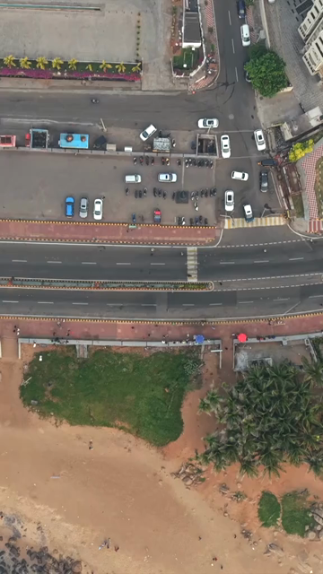 Vertical Aerial View of TU-142 Aircraft Museum RK Beach Visakhapatnam India