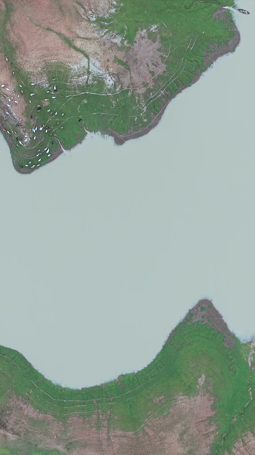 Vertical Aerial View of Tawa Reservoir and Satpura Landscape Madhya Pradesh India