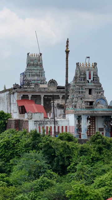 Vertical Aerial View of Thiruneermalai Ranganatha Perumal Temple in Chennai Tamil Nadu India