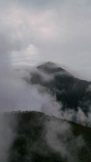 Vertical Aerial View of Top Station Mountain Peak in Munnar Kerala India