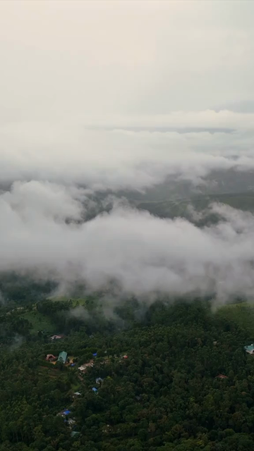 Vertical Aerial View of Top Station Mountain Peak in Munnar Kerala India