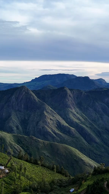 Vertical Aerial View of Top Station Mountain Peak in Munnar Kerala India