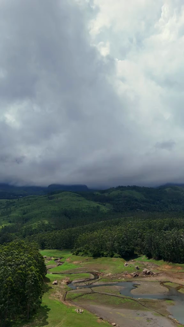 Vertical Aerial View of Top Station Mountain Peak in Munnar Kerala India