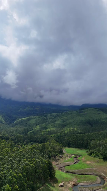 Vertical Aerial View of Top Station Mountain Peak in Munnar Kerala India